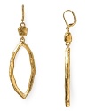 Tap this season's textured trend with this pair of gold-tone drop earrings from T Tahari, boasting a wrap effect and shapely silhouette.