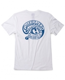 Get groovy in this Quiksilver tee featuring a funky logo graphic.