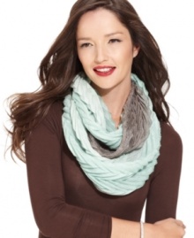 Get in the loop with Collection XIIX's infinity scarf, featuring a metallic ombre design that will add instant sparkle to your holiday season.