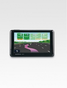 The ultra-thin navigator includes preloaded maps for North America & Europe, lane assist, pedestrian navigation options, traffic alerts, hands-free calling & ecoRoute to calculate a fuel-efficient route. Touch the screen to look up addresses & get voice-prompted turn-by-turn directions. Bluetooth technology with a built-in microphone and speaker makes hands-free calls a snap.