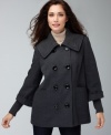 Style&co.'s faux fur-trimmed toggle coat mixes a classic silhouette with a modern, chic feel! (Clearance)