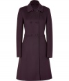 With its flawless design and elegant double-breasted covered-buttoned front, Salvatore Ferragamos wool-cashmere coat is a luxurious choice for multi-season sophistication - Spread collar, double-breasted buttoned front, long sleeves, side slit pockets, pleated from the waist with vented slit seam detailing, lined sleeves - Tailored fit on top, flared from the waist - Team with slick boots and a dusting of sparkly accessories