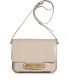 With a hint of 1960s sophistication, this ultra-chic day-to-night purse from Marc by Marc Jacobs will give your look an instant upgrade - Front flap with gold-toned logo chain closure, adjustable shoulder strap, internal pockets, back patch pocket, smooth leather - Wear with an elevated jeans-and-tee ensemble or with a casual cocktail look