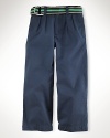 Classic straight-leg pant in cotton chino, washed for softness.