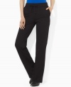 Lauren by Ralph Lauren's perfect pant for active style is knit from soft stretch cotton for breathable comfort and mobility.