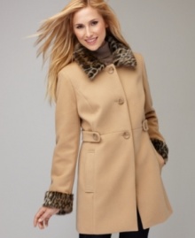 Classically tailored with a feminine silhouette and chic faux fur accents, this Style&co. coat is always in style!