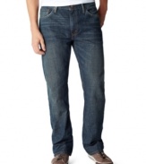 Not too tight and not too loose, this classic Levi's 505 fits the way a casual jean should.