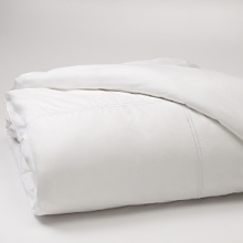 Hudson Park's Italian Percale Collection is a simple and elegant cotton percale with double rows of satin stitching.