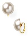 Kenneth Jay Lane's iridescent pearl studs add a classic point to every outfit. Channel your inner uptown girl -- these earrings are prep perfect paired with a tweed mini and blazer.