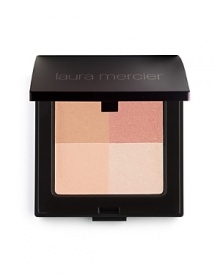 Laura Mercier Illuminating Powder is comprised of four difference shades in one colour family that blends perfectly on to the skin, adding illumination and radiance to any skin tone. The silky smooth formula applies naturally and evenly while adhering to the skin providing longer wear.