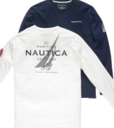 Stock your closet with no-brainer pieces. This Nautica T shirt is the essential you need.