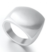 Simply silver. Giani Bernini's pretty polished ring features a teardrop wrap design in sterling silver. Size 7-1/2.