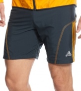 You'll be a man on the run, and a comfortable one too, with these CLIMALITE running shorts from adidas.