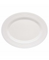 A four-ring pattern gives this versatile oval platter a modern, geometric aesthetic that's easy to coordinate with any number of table settings. From Lenox's collection of dinnerware and dishes. Qualifies for Rebate