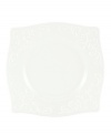 An elegant white-on-white pattern, embossed vine motif and interior glaze adorn this accented plate from Lenox dinnerware. The dishes from the Opal Innocence Carved square plates collection get your table set for refined dining every day. Qualifies for Rebate