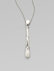 From the Bamboo Collection. An exquisite piece in sleek sterling silver with a nature-inspired design on a link chain. Sterling silverLength, about 16 to 18 adjustablePendant size, about 2¼Lobster clasp closureImported 