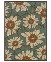 Fine art for your floor, porch or patio. This Sphinx indoor/outdoor area rug has an artful floral pattern made from soft and durable polypropylene that's tough, weather-resistant and easy to clean.