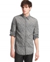 Add some downtown cool to your woven wardrobe with this shirt from Bar III.