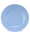 Like a blooming bed of forget-me-nots, this powder-blue porcelain dinnerware has a fresh, natural vibrance. A hand thrown texture gives the contemporary side plate the irresistible charm of traditional pottery.