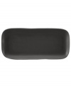 Find stylish versatility in the organic shape and matte-glazed finish of the Casual Luxe hors d'oeuvres tray from Donna Karan by Lenox. Durable stoneware in modern black is an ideal host for everyday meals and a natural go-to for entertaining.