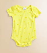 Baby will shine like a star in this brilliant, cozy one-piece with bottom snaps for easy on and off.Envelope necklineShort sleevesBottom snaps50% modal/50% cottonMachine washImported Please note: Number of snaps may vary depending on size ordered. 