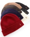 Suit up with the signature style of Polo Ralph Lauren and toss on this warm merino wool skull cap.