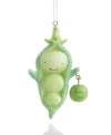 For two peas in a pod, this baby-faced Sweet Pea ornament from Midwest makes an adorable gift. With dangling green pea.