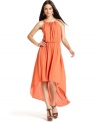 Flowing fabric, bold color: INC's high-low hem halter dress puts a new spin on a summer classic!