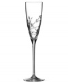 With a distinct contemporary shape and tender etchings, this champagne flute brings refined grace to any table.