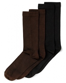 Ultra soft socks with a slight sheen and elastic ankles.