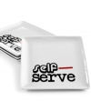 Send a message. Playful black and red type on this set of appetizer plates from the Salt&Pepper's Party! serveware and serving dishes collection invites guests to serve themselves. Ultra-sturdy porcelain speeds prep and cleanup for added fun.