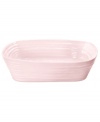 Celebrated chef and writer Sophie Conran introduces dinnerware designed for every step of the meal, from oven to table. A ribbed texture gives this pink Portmeirion baker the charm of traditional hand-thrown pottery.