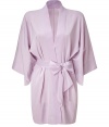 Lounge in high style with this ultra-chic kimono jacket from Philip Lim - Open silhouette, three-quarter flutter sleeves, tie waist belt - Pair with a slip dress and shearling slippers