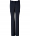 Your workweek style just got more chic with these straight leg pants from Hugo - Flat front, belt loops, off-seam pockets, single back welt pocket, straight leg with crease detail - Slim fit - Style with a fitted blouse, a blazer, and classic pumps