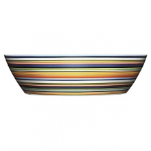 Origo's bold striped pattern adds a colorful accent to any table, and its pieces combine perfectly with other Iittala tableware to bring ambiance and upscale sophistication to any meal. Origo's timeless style and infinitely combinable form is a perfect example of lasting, functional design that transcends trends.