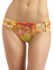 THE LOOKBotanical printElastic waist and leg openingsRuched at one side with dragon ringFull coverage bottomTHE MATERIAL92% nylon/8% spandexFully linedCARE & ORIGINHand washImportedPlease note: Bikini top sold separately. 