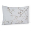 Delicately embroidered flower vines dance across this decorative pillow from Vera Wang.