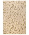 Go with the flow. Designed by Candice Olson for Surya, this rug simply dazzles with fluid, modern beauty. Hand-tufted of wool for rich texture, the swirl-patterned rug is rendered in soft cream tones for undeniable charisma in any space.