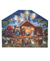 Spend the first 24 days of December with the holy family, too. Featuring a vibrant nativity scene and mini drawers for stashing holiday surprises, this wooden advent calendar makes the most of every day.