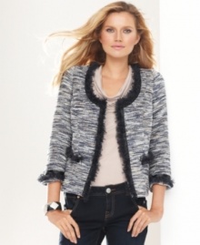 A chic little confection of a blazer from INC can take even the most basic outfit to new heights of style!