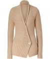 Inject a luxe note into your knitwear favorites with Antonia Zanders ultra chic single buttoned cardigan - Shawl collar, wrapped front, button closure, ribbed trim - Fitted - Team with tissue tees and figure-hugging skinny jeans