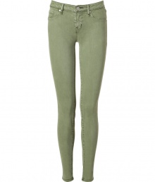 With their cool green hue and extra skinny silhouette, Marc by Marc Jacobs stick jeans lend an edgy Downtown kick to every outfit - Classic five-pocket style, button closure, zip fly, belt loops - Extra form-fitting - Wear with an oversized knit and edgy ankle boots