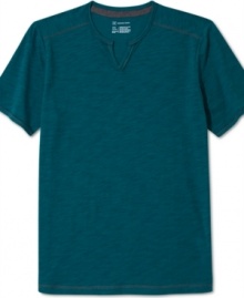 Build your casual wardrobe around hip tees like this split-neck t-shirt from INC International Concepts.