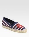 Striped canvas with an espadrille platform and embroidered designer logo. Hemp-covered platform, 1 (25mm)Canvas upperRubber soleImportedOUR FIT MODEL RECOMMENDS ordering two sizes up as this style runs small.