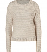 Bring subtle style to your casual-cool looks with LAgences textural striped raglan sleeve pullover - Rounded neckline, long raglan sleeves, ribbed trim, allover textural striping - Classic straight fit - Pair with tissue tees and favorite skinnies, or with round collar button-downs, leather leggings and ankle boots