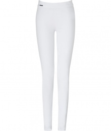 Perfect for adding a pristine polish to your outfit, Ralph Laurens stretch pants are both flattering and easy-to-pair - Engraved metal logo plaque at hip, back seams, pulls on - Form-fitting - Wear with comfy knit tops and flats, or feminine silk blouses and heels