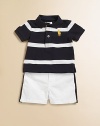 Embroidered with Ralph Lauren's Big Pony for an iconic look, a preppy striped polo is perfectly paired with crisp