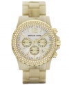 Natural tones and glitzy accents create a unique Madison watch from Michael Kors.