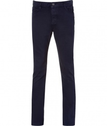 Super soft with just the right amount of stretch, Iros navy slim jeans are an essential four-season favorite - Four-pocket style, button closure, belt loops, slim fit - Pair with pullovers and favorite biker boots