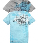 Rough and tough graphic. This T shirt from Ecko Unltd makes its presence known in your casual wardrobe.